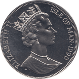1990 ONE CROWN SIR WINSTON CHURCHILL - WORLD COINS - Cambridgeshire Coins