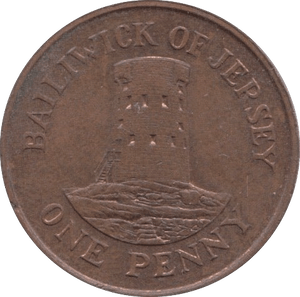 1990 ONE PENNY JERSEY - WORLD COINS - Cambridgeshire Coins