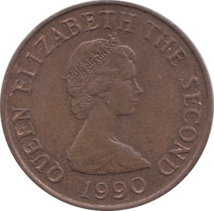 1990 ONE PENNY JERSEY - WORLD COINS - Cambridgeshire Coins