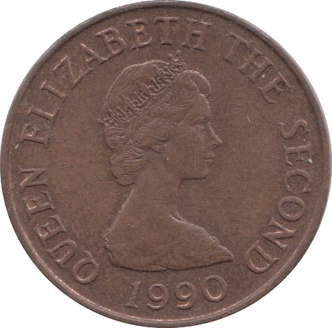 1990 ONE PENNY JERSEY - WORLD COINS - Cambridgeshire Coins