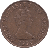 1990 ONE PENNY JERSEY - WORLD COINS - Cambridgeshire Coins