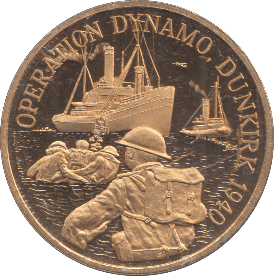 1990 OPERATION DYNAMO DUNKIRK 1940 COMMEMORATIVE COIN - WORLD COINS - Cambridgeshire Coins