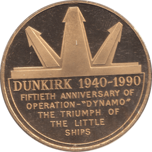 1990 OPERATION DYNAMO DUNKIRK 1940 COMMEMORATIVE COIN - WORLD COINS - Cambridgeshire Coins