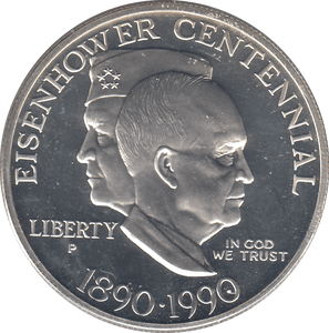 1990 SILVER 1 DOLLAR USA ( PROOF ) - SILVER WORLD COINS - Cambridgeshire Coins