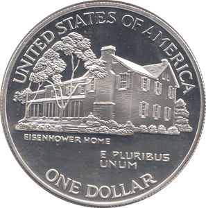 1990 SILVER 1 DOLLAR USA ( PROOF ) - SILVER WORLD COINS - Cambridgeshire Coins