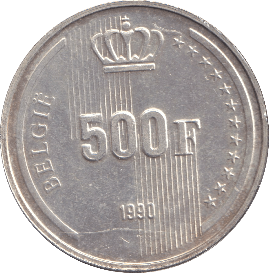 1990 SILVER 500 FRANC BELGIUM - SILVER WORLD COINS - Cambridgeshire Coins