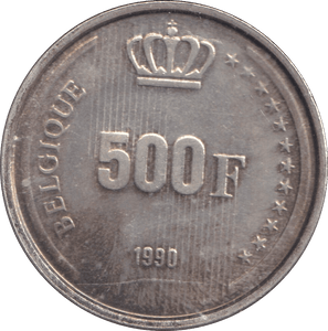 1990 SILVER 500 FRANC BELGIUM - SILVER WORLD COINS - Cambridgeshire Coins