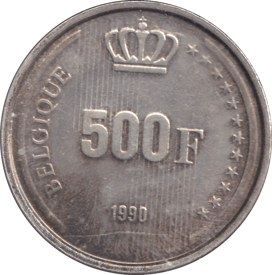 1990 SILVER 500 FRANC BELGIUM - SILVER WORLD COINS - Cambridgeshire Coins