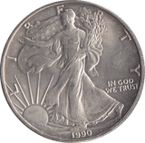 1990 SILVER LIBERTY DOLLAR USA - SILVER WORLD COINS - Cambridgeshire Coins