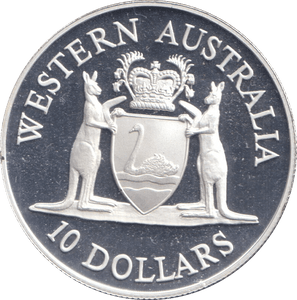 1990 SILVER PROOF 10 DOLLAR AUSTRALIA - SILVER WORLD COINS - Cambridgeshire Coins