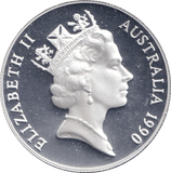 1990 SILVER PROOF 10 DOLLAR AUSTRALIA - SILVER WORLD COINS - Cambridgeshire Coins