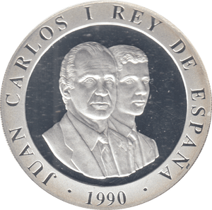 1990 SILVER PROOF BARCELONA 2000 PESETAS - SILVER WORLD COINS - Cambridgeshire Coins