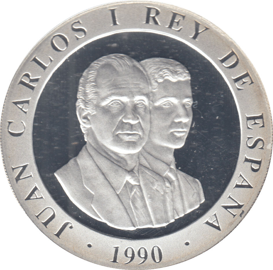 1990 SILVER PROOF BARCELONA 2000 PESETAS - SILVER WORLD COINS - Cambridgeshire Coins