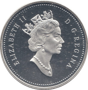 1990 SILVER PROOF CANADIAN DOLLAR - SILVER WORLD COINS - Cambridgeshire Coins
