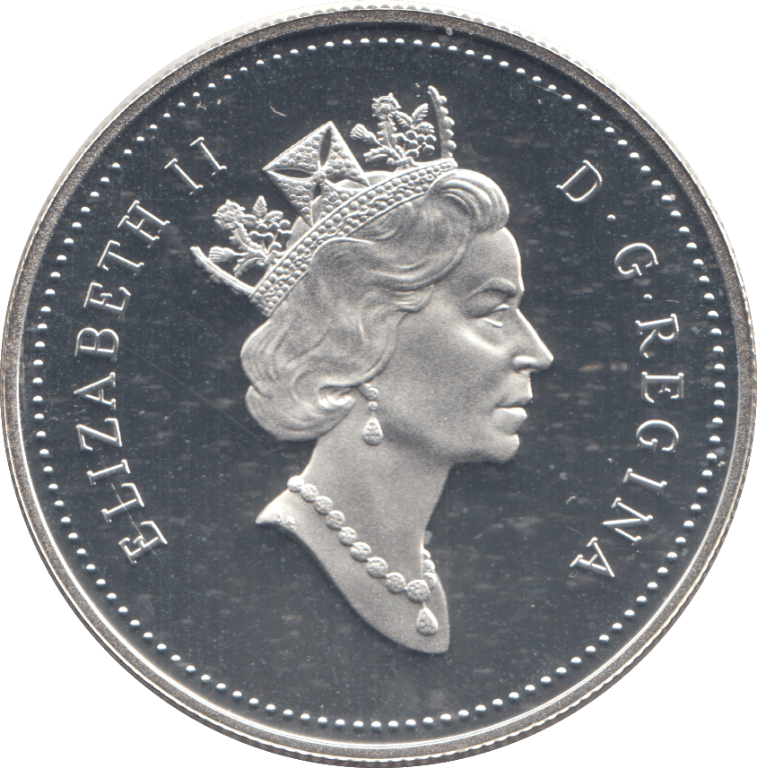 1990 SILVER PROOF CANADIAN DOLLAR - SILVER WORLD COINS - Cambridgeshire Coins