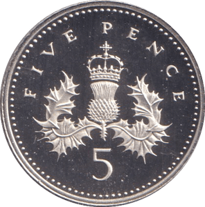 1990 SILVER PROOF FIVE PENCE 5P - 5p PROOF - Cambridgeshire Coins