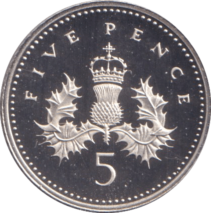1990 SILVER PROOF FIVE PENCE 5P - 5p PROOF - Cambridgeshire Coins