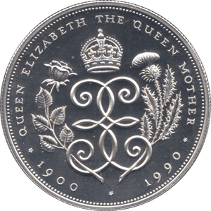 1990 SILVER PROOF FIVE POUNDS UK - SILVER WORLD COINS - Cambridgeshire Coins