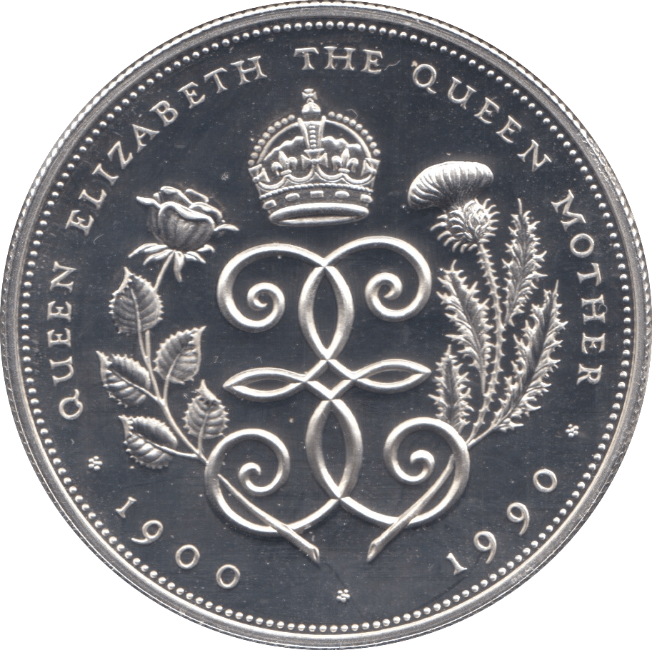 1990 SILVER PROOF FIVE POUNDS UK - SILVER WORLD COINS - Cambridgeshire Coins