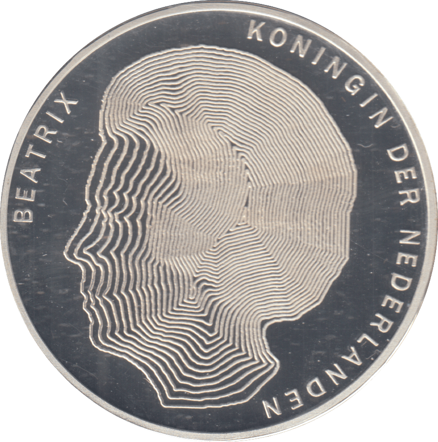 1990 SILVER PROOF NETHERLAND 50 GULDEN - SILVER WORLD COINS - Cambridgeshire Coins