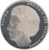 1990 SILVER PROOF NETHERLAND 50 GULDEN - SILVER WORLD COINS - Cambridgeshire Coins