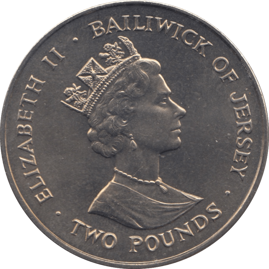 1990 TWO POUNDS BAILIWICK OF JERSEY F606 - WORLD COINS - Cambridgeshire Coins