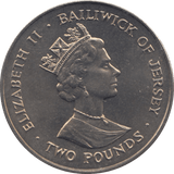 1990 TWO POUNDS BAILIWICK OF JERSEY F606 - WORLD COINS - Cambridgeshire Coins