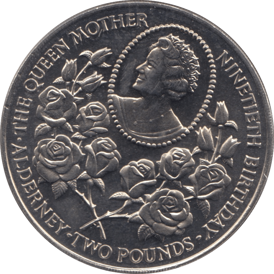 1990 TWO POUNDS COIN ALDERNEY F546 - WORLD COINS - Cambridgeshire Coins