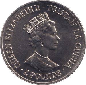 1990 TWO POUNDS TRISTAN DA CUNHA - WORLD COINS - Cambridgeshire Coins