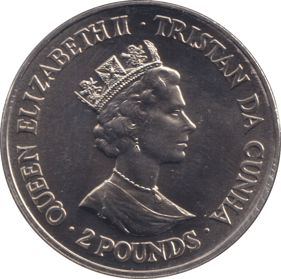 1990 TWO POUNDS TRISTAN DA CUNHA - WORLD COINS - Cambridgeshire Coins
