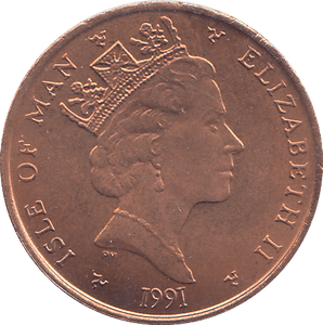 1991 1 PENCE ELLAN VANNIN ( BU ) - WORLD COINS - Cambridgeshire Coins