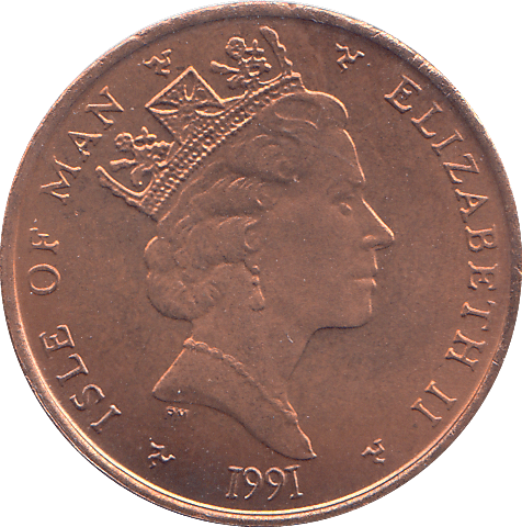 1991 1 PENCE ELLAN VANNIN ( BU ) - WORLD COINS - Cambridgeshire Coins