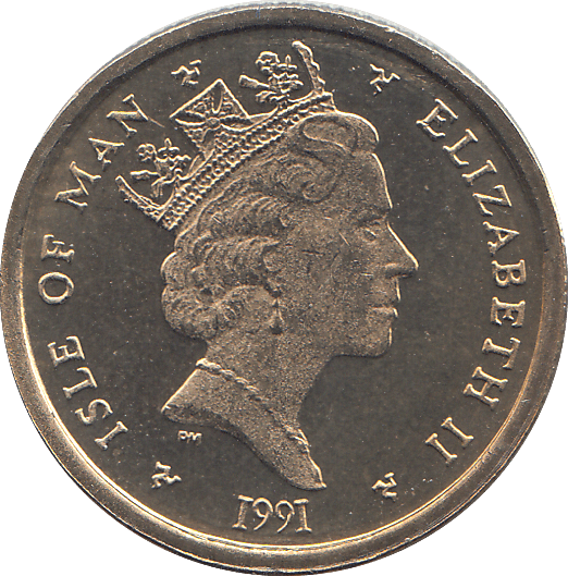 1991 1 POUND ELLAN VANNIN ( BU ) - WORLD COINS - Cambridgeshire Coins