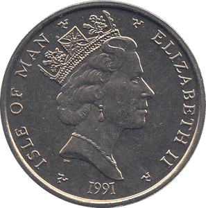1991 10 PENCE ELLAN VANNIN ( BU ) - WORLD COINS - Cambridgeshire Coins