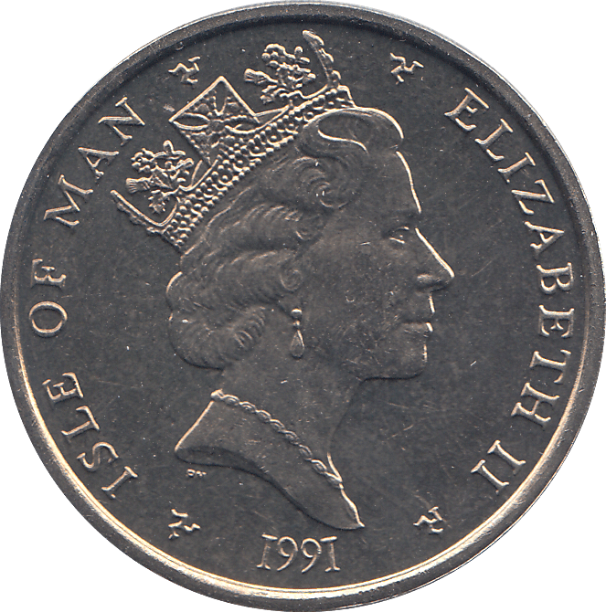 1991 10 PENCE ELLAN VANNIN ( BU ) - WORLD COINS - Cambridgeshire Coins