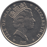 1991 10 PENCE ELLAN VANNIN ( BU ) - WORLD COINS - Cambridgeshire Coins