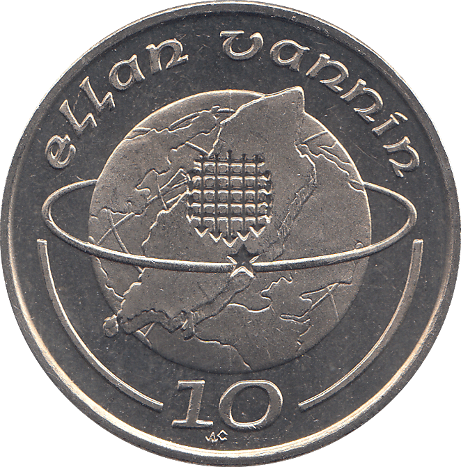1991 10 PENCE ELLAN VANNIN ( BU ) - WORLD COINS - Cambridgeshire Coins