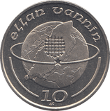 1991 10 PENCE ELLAN VANNIN ( BU ) - WORLD COINS - Cambridgeshire Coins