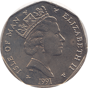 1991 20 PENCE ELLAN VANNIN ( BU ) - WORLD COINS - Cambridgeshire Coins