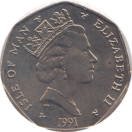 1991 20 PENCE ELLAN VANNIN ( BU ) - WORLD COINS - Cambridgeshire Coins
