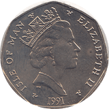 1991 20 PENCE ELLAN VANNIN ( BU ) - WORLD COINS - Cambridgeshire Coins