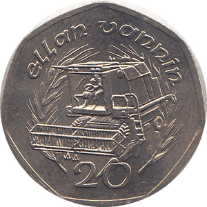 1991 20 PENCE ELLAN VANNIN ( BU ) - WORLD COINS - Cambridgeshire Coins
