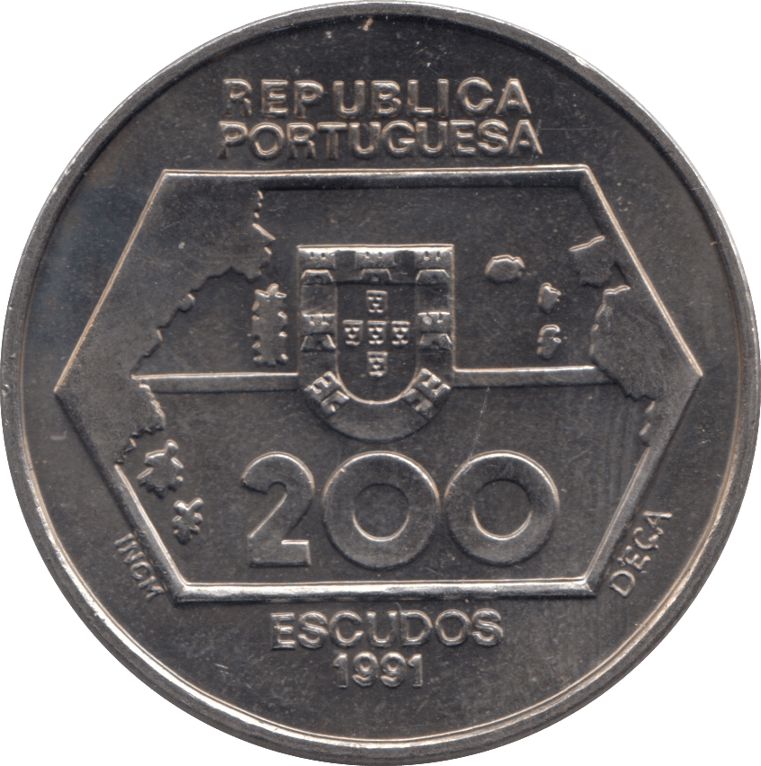 1991 200 ESCUDOS PORTUGAL - WORLD COINS - Cambridgeshire Coins