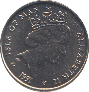 1991 5 PENCE ELLAN VANNIN ( BU ) - WORLD COINS - Cambridgeshire Coins