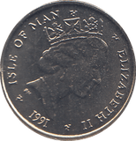 1991 5 PENCE ELLAN VANNIN ( BU ) - WORLD COINS - Cambridgeshire Coins