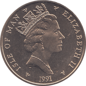 1991 5 POUNDS ELLAN VANNIN ( BU ) - WORLD COINS - Cambridgeshire Coins