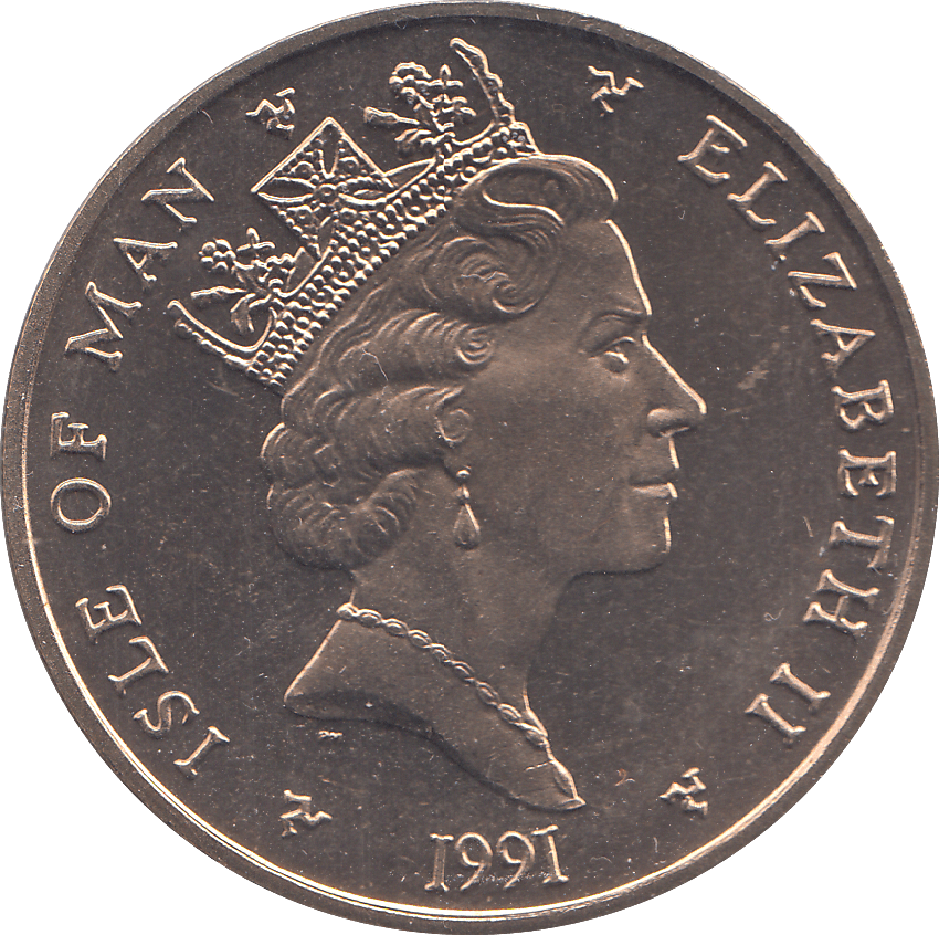 1991 5 POUNDS ELLAN VANNIN ( BU ) - WORLD COINS - Cambridgeshire Coins
