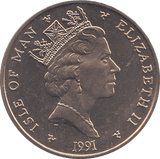 1991 5 POUNDS ELLAN VANNIN ( BU ) - WORLD COINS - Cambridgeshire Coins