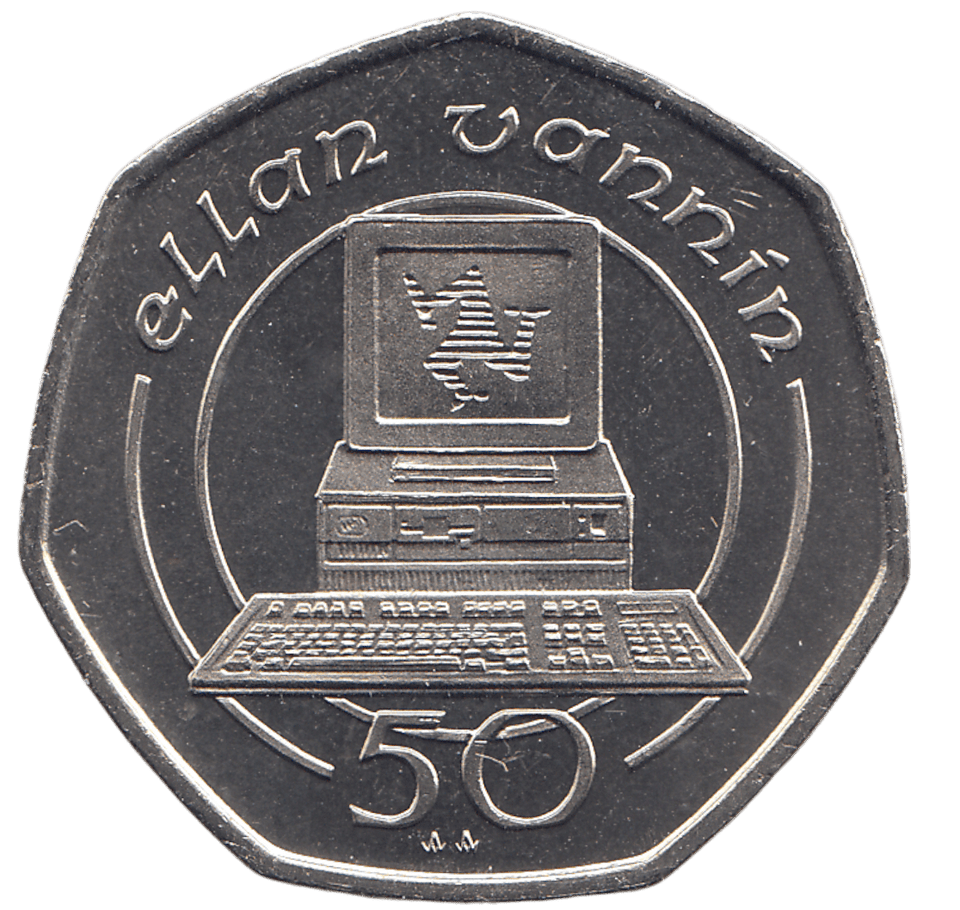 1991 50 PENCE ELLAN VANNIN ( BU ) - WORLD COINS - Cambridgeshire Coins
