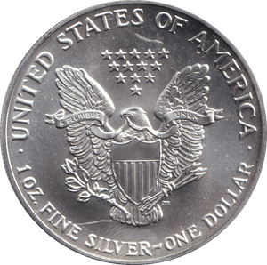 1991 AMERICAN EAGLE SILVER LIBERTY DOLLAR 1 OZ FINE SILVER USA - SILVER WORLD COINS - Cambridgeshire Coins